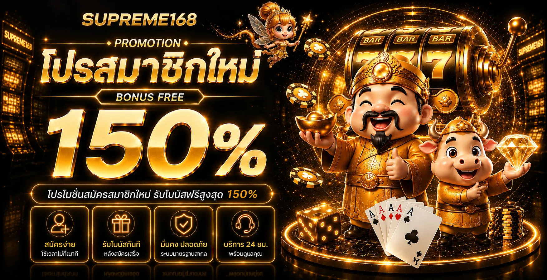 SUPREME168 ทางเข้าเว็บตรง สล็อตและคาสิโนออนไลน์